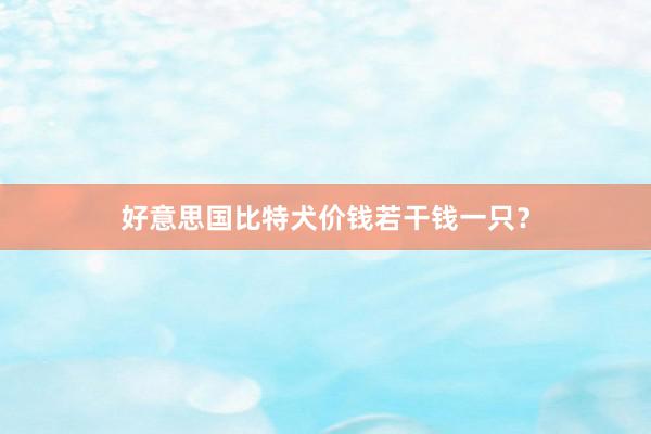 好意思国比特犬价钱若干钱一只？